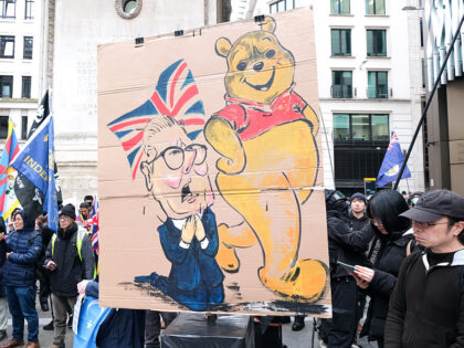 LONDON, UNITED KINGDOM - NOV 15, 2025 - Protest against the proposed China Embassy at the