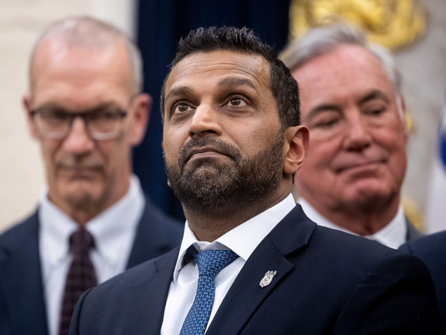 Kash Patel, director of the Federal Bureau of Investigation (FBI), during a bill signing c