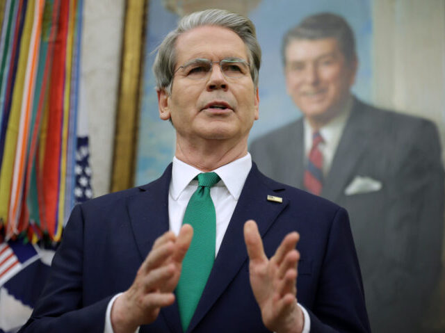 WASHINGTON, DC - DECEMBER 11: U.S. Secretary of the Treasury Scott Bessent speaks in the O