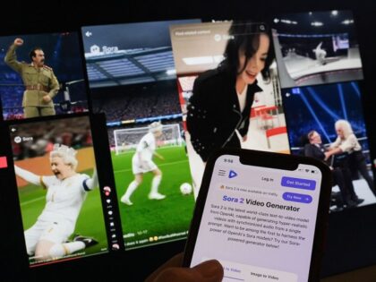 This illustration photo taken on November 23, 2025 in Los Angeles shows the Sora 2 website