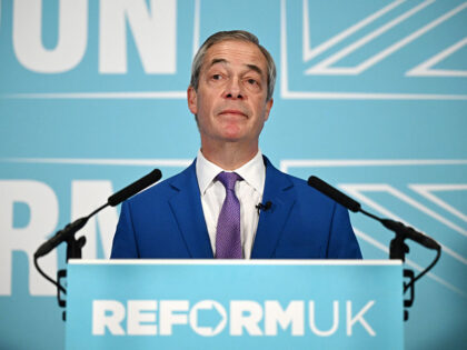 LONDON, ENGLAND - JANUARY 07: Reform UK Leader Nigel Farage speaks during a press conferen