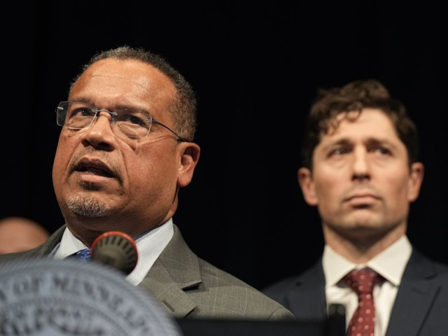 MINNEAPOLIS, MN. - JANUARY 2026: Minnesota Attorney General Keith Ellison, left, and Minne