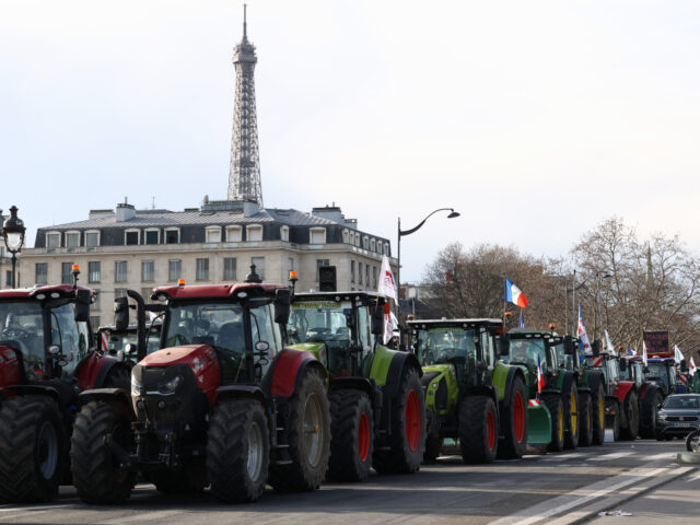 PARIS, FRANCE - JANUARY 13: French farmers continue to protest the EU-Mercosur trade deal,