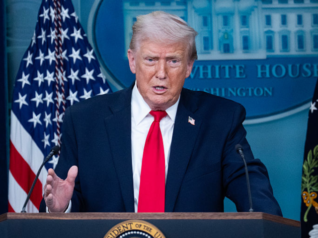 GettyImages-2256775478 UNITED STATES - JANUARY 20: President Donald Trump speaks to the media in the White House
