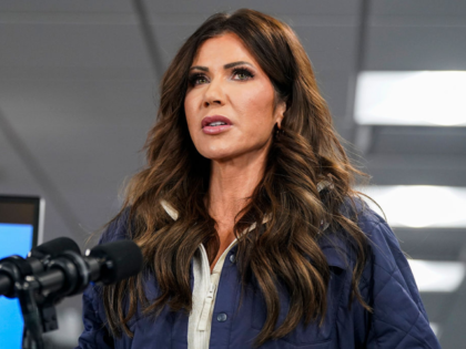 WASHINGTON, DC - JANUARY 24: U.S. Secretary of Homeland Security Kristi Noem speaks during