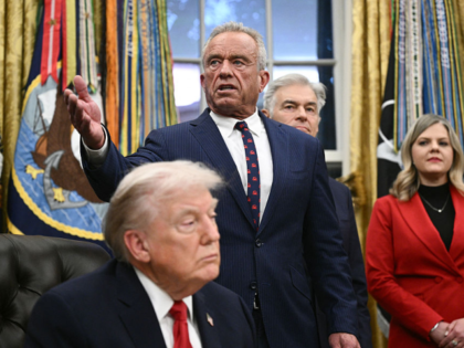 US Secretary of Health and Human Services Robert F. Kennedy Jr. speaks after US President