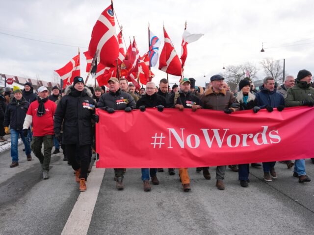 Danish Veterans gather for a "silent protest march" from Kastellet in Copenhagen to the Am