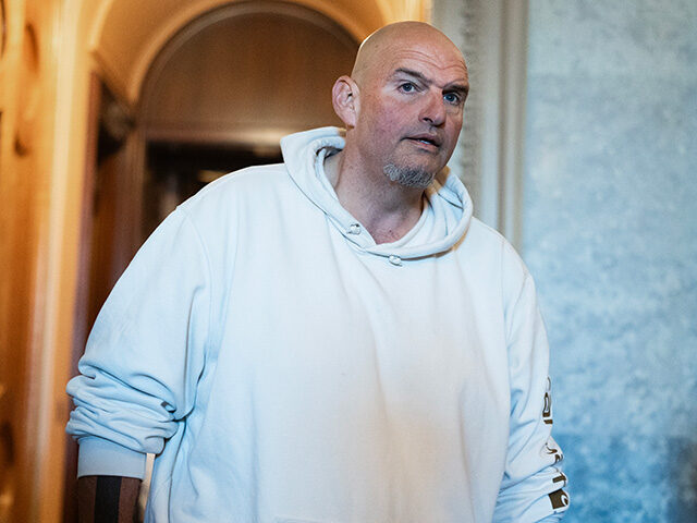 GettyImages2241012669 Sen. John Fetterman, D-Pa., is seen in the U.S. Capitol during votes related to the govern