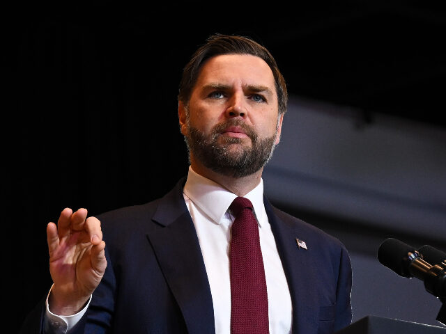 U.S. Vice President JD Vance gives remarks following a roundtable discussion with local le