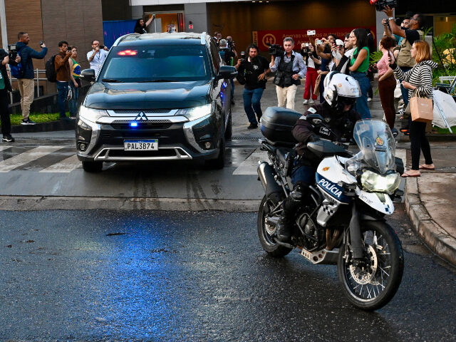 A Federal Police convoy escorting former Brazil's President (2019-2023) Jair Bolsonar
