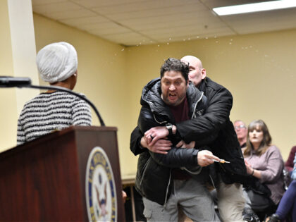 Jan27-2026-Ilhan-Omar-D-MN-getty A man is tackled after spraying an unknown substance at US Representative Ilhan Omar (D-MN