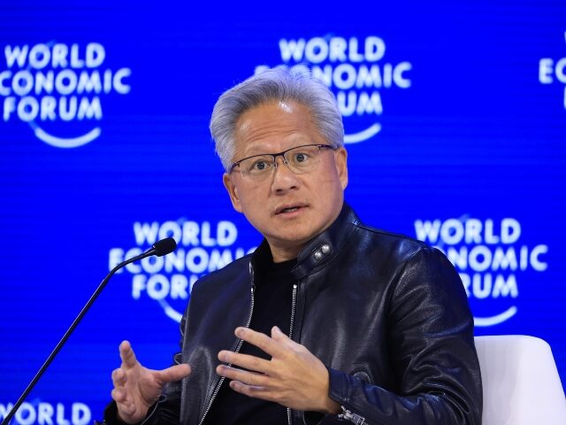 Jensen Haung speaking at World Economic Forum