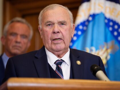 WASHINGTON, DC - JUNE 10: Rep. Jim Baird (R-IN) , accompanied by Health and Human Services