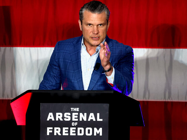 LONG BEACH, CA - JANUARY 9, 2026 United States Secretary of Defense Pete Hegseth speaks to