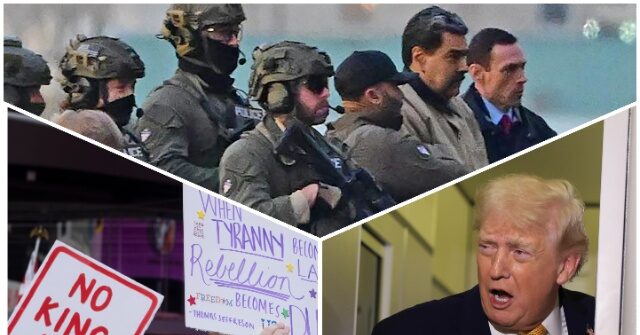 Anti‑Trump Protesters Shout ‘No Kings!’ After U.S. Captures Actual Dictator Maduro
