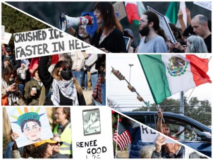 Mob Confronts Texas DPS Troopers in Street Takeover Attempt near Capitol (Getty Images)
