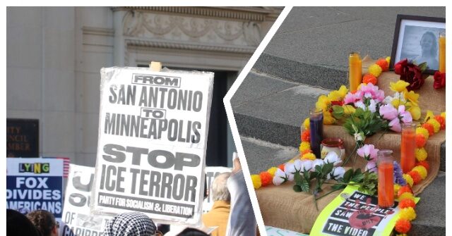 
                            WATCH: San Antonio Socialists Build Shrine to Woman Shot After Charging ICE Agent with Car