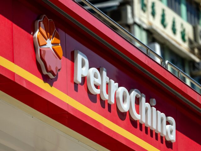 Signage at a PetroChina Co. gas station in Hong Kong, China, on Thursday, March 21, 2024.