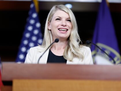 Rep. Brittany Pettersen (D-CO) speaks during a news conference on childcare legislation on