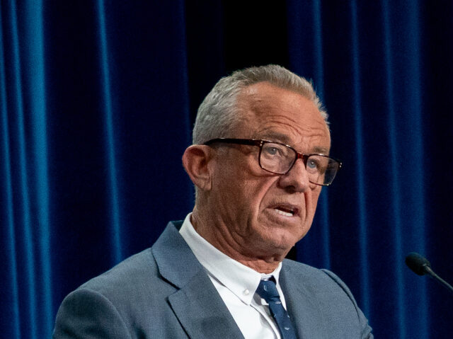 Robert F. Kennedy Jr., US secretary of Health and Human Services (HHS), during a news conf