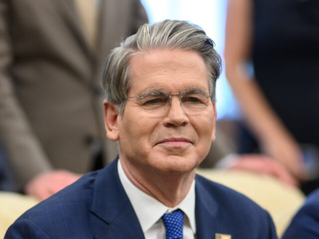 Scott Bessent Secretary of the Treasury Scott Bessent looks on as President Donald Trump and President F