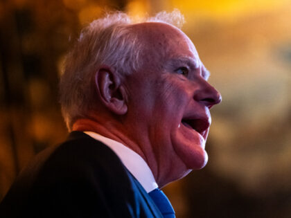 Minnesota Gov. Tim Walz speaks during a press conference at the State Capitol building on