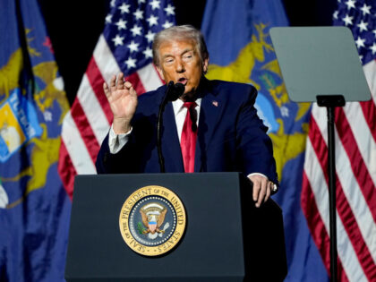 President Donald Trump speaks at the Detroit Economic Club Tuesday, Jan. 13, 2026 in Detro