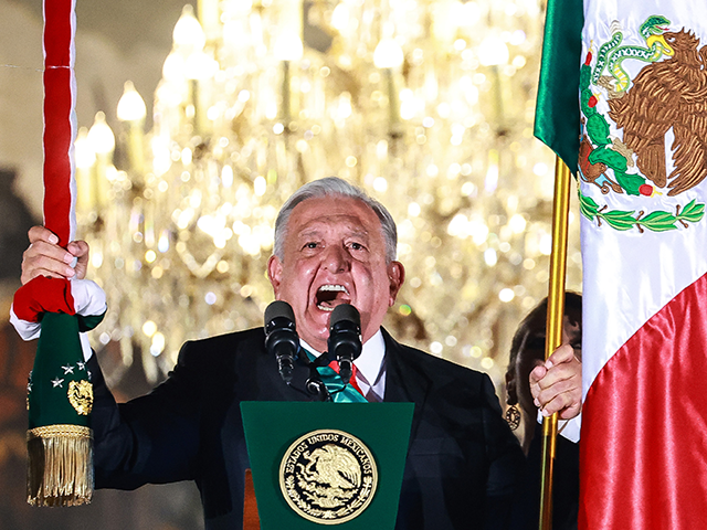almo-mexico-getty MEXICO CITY, MEXICO - SEPTEMBER 15: President of Mexico Andres Manuel Lopez Obrador shouts