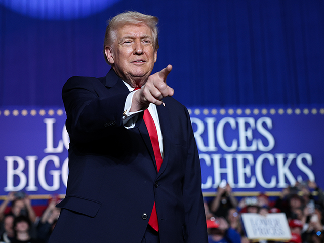 bbd-1-29-26 President Donald Trump takes the stage to speak at a rally on January 27, 2026, in Clive,
