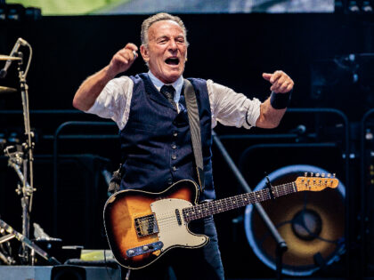 MILAN, ITALY - JUNE 30: Bruce Springsteen performs with The E Street Band at Stadio San Si