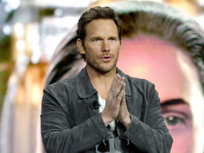 LAS VEGAS, NEVADA - APRIL 02: Chris Pratt promotes the upcoming film "Mercy" at