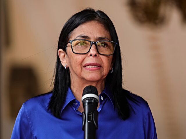 delcy Rodríguez CARACAS, VENEZUELA - JANUARY 14: Venezuela's interim president Delcy Rodríguez speaks dur
