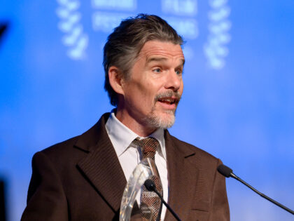 MIAMI, FLORIDA - NOVEMBER 02: Ethan Hawke accepts the Virtuoso Award at the Variety Virtuo