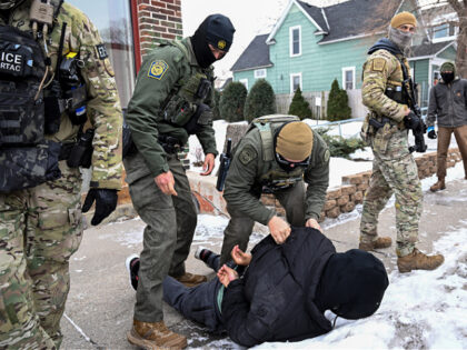 ice-agents-arrest-minnesota-jan2026-file-getty MINNEAPOLIS, MN - JANUARY 11 U.S. Border Patrol agents arrest an individual they were chas