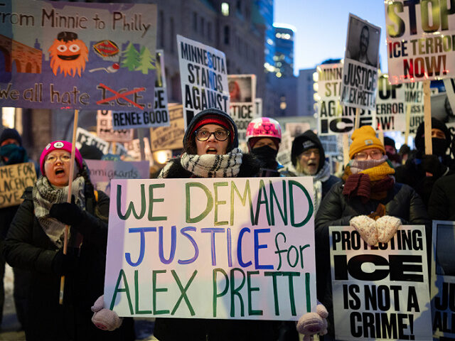 jan27-26-Minnesota-angry-justice-for-Alex-Pretti-protest-getty MINNEAPOLIS, MINNESOTA - JANUARY 27: Demonstrators protest against Immigration and Customs