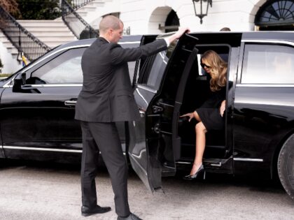 First Lady Melania Trump arrives in the motorcade, Jan. 21, 2025. (Official White House Ph