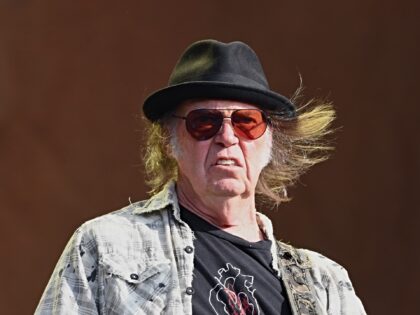 LONDON, ENGLAND - JULY 12: Neil Young performs as part of a historic double bill with Bob