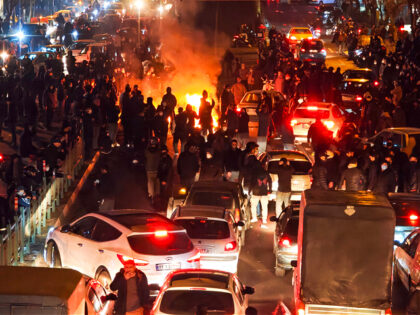 TEHRAN, IRAN - JANUARY 8: People gather during protest on January 8, 2026 in Tehran, Iran.
