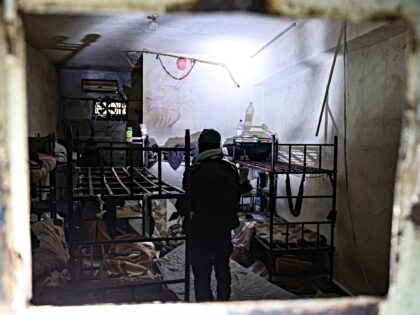 AQQA, SYRIA - JANUARY 18: A view of abandoned prison, belonged to the SDF as Syrian Army s