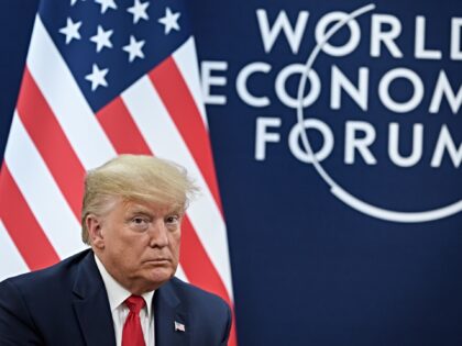 US president Donald Trump attend a bilateral meeting during the World Economic Forum (WEF)