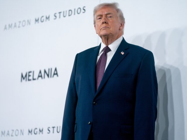 trump at premiere US President Donald Trump arrives for the world premiere of “MELANIA” at the Kennedy C