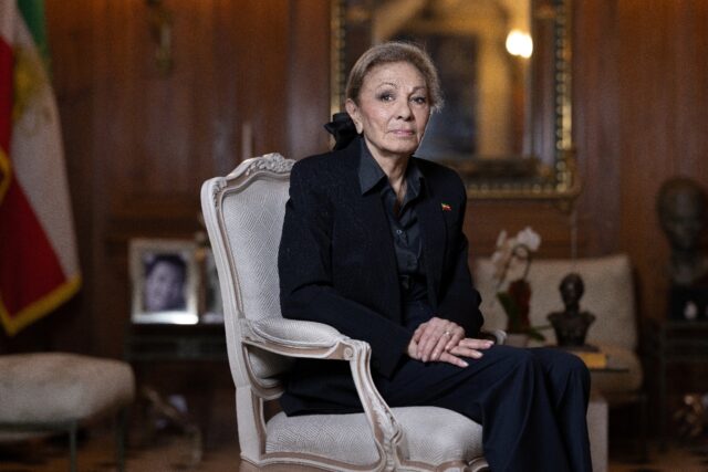 Farah Pahlavi, the widow of Iran's last shah, was ousted from Iran with her husband i