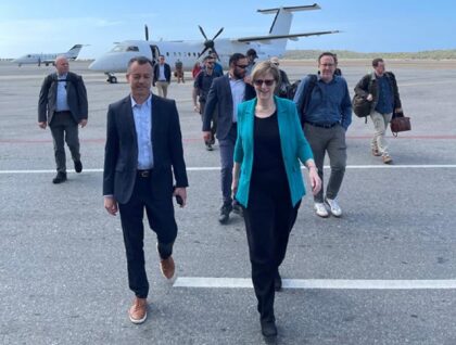 The new head of the US diplomatic mission for Venezuela, Laura Dogu, arrives at Venezuela&