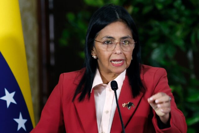 Venezuela's Vice President Delcy Rodriguez, hailed by President Donald Trump as coope