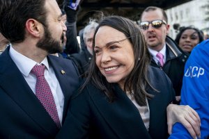 Venezuela opposition leader Machado presents Trump with her Nobel Prize