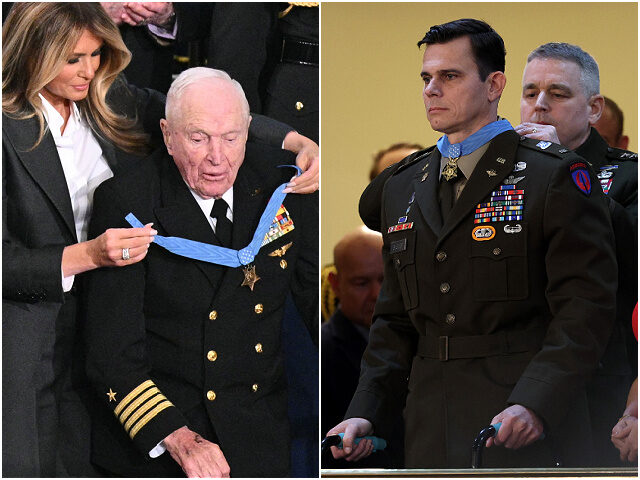 President Donald Trump awarded the Medal of Honor to two pilots during the State of the Un