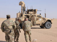 Soldiers test the 30mm anti-drone turret that is a part of the Mobile-Low, slow, small-unm