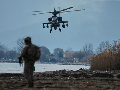 Title: Greece NATO Exercise Image ID: 25044335520886 Article: An Apache helicopter of Gree