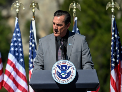 South Dakota Governor Larry Rhoden gives remarks during a naturalization ceremony at Mount