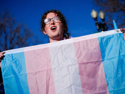 Title: Supreme Court Transgender Athletes Image ID: 26013602284046 Article: A protester ho